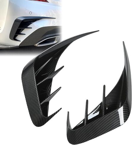 سبويلر فتحة تهوية المصد الخلفي للسيارة، واقي فاصل موزع المصد الخلفي مناسب لسلسلة 3 G20 M Sport 320i 325i 330i 2019+ (طباعة ألياف الكربون) in Saudi Arabia