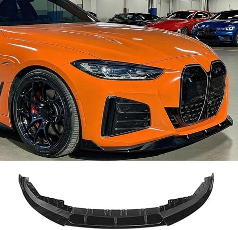 Front Bumper Lip Splitter Spoiler for 2021-2024 BMW 4 Series G26 M440i 4DR M-Sport 3PCS (Carbon Fiber Look) in Kuwait