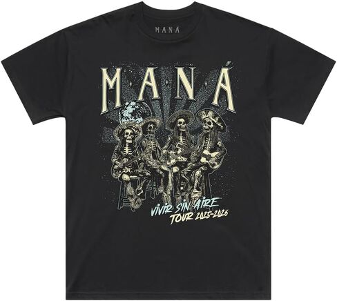 تي شيرت MANÁ Official Tour Vivir Sin Aire Skeleton in Kuwait