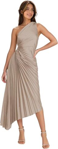 One Shoulder Satin Evening Gown Corset Pleated Formal Part Dress Long for Women DIN002 in Saudi Arabia