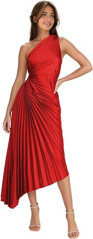 One Shoulder Satin Evening Gown Corset Pleated Formal Part Dress Long for Women DIN002 in Saudi Arabia