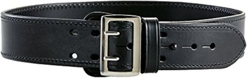 حزام Aker Leather B01 Sam Browne عالي التحمل، مبطن بالجلد بالكامل، بعرض 2.25 بوصة مع إبزيم من الكروم ثنائي الشق، صنع في الولايات المتحدة الأمريكية in Kuwait