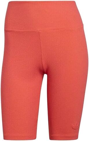 adidas Originals Womens Biker Shorts 2 Colored Rib, Semi Turbo/Bright Orange in Saudi Arabia