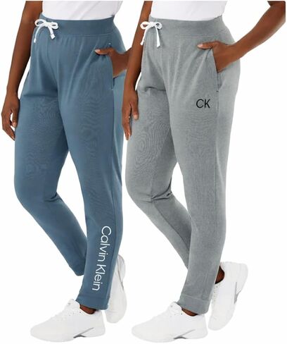 بنطلون نسائي من Calvin Klein مكون من قطعتين من French Terry Jogger مع جيوب in Kuwait