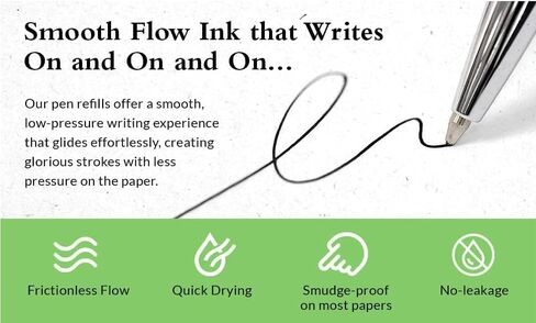 6 Pack, Pen Savings Gel Pen Refills Compatible with Parker Ballpoint Pens, 1.0mm Bold Point, Smooth Writing Broad Line, Frictionless Flow (Bulk Packed) (Black) in Kuwait