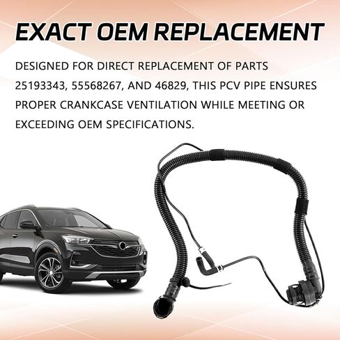 طقم خرطوم صمام PCV، أنبوب خرطوم صمام تهوية كرنك إيجابي، أنابيب صمامات PCV مع استبدال الصمامات الالتفافية 25193343 46829 55568267 لمحركات تشيفي كروز سونيك تراكس بويك إنكور 1.4 لتر in Saudi Arabia