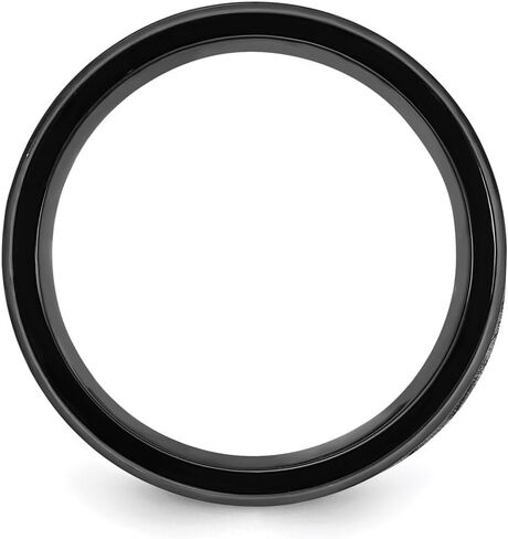 Titanium Black IP-plated Mother of Pearl Inlay 8 mm Band Size 8 to 13 in Saudi Arabia