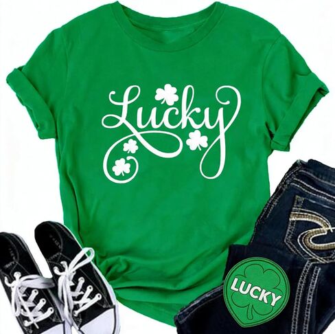 تيشيرتات نسائية لعيد القديس باتريك، تيشيرتات شامروك لاكي، تيشيرتات للمهرجانات الأيرلندية in Kuwait