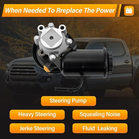 21-5229 Power Steering Pump with Pulley & Reservoir - Compatible with 1995-2004 Toyota Tacoma/4Runner/T100 3.4L V6 - Replaces 44320-0W030, 4432034060, 4432004030 - Direct Fit OEM Quality in Saudi Arabia