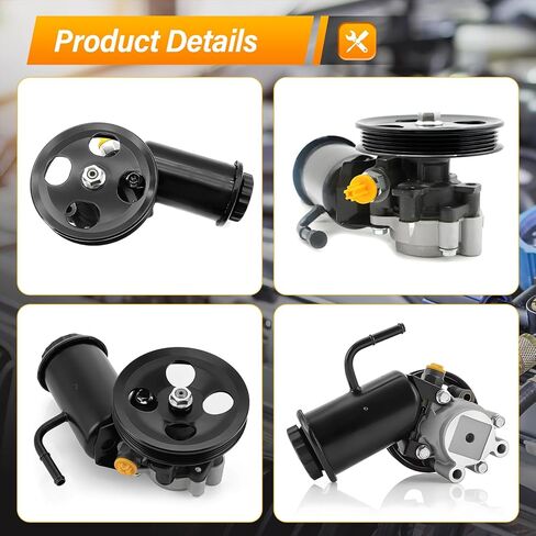21-5229 Power Steering Pump with Pulley & Reservoir - Compatible with 1995-2004 Toyota Tacoma/4Runner/T100 3.4L V6 - Replaces 44320-0W030, 4432034060, 4432004030 - Direct Fit OEM Quality in Saudi Arabia