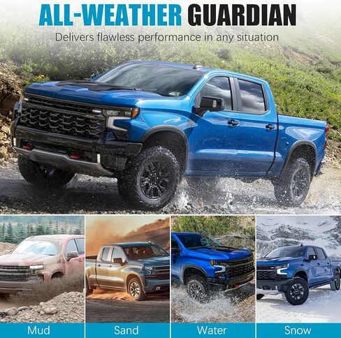 حذف اللوحات الطينية لملحقات 2019-2026 Chevy Silverado 1500 (غير متوافقة مع GMC Sierra)، لا توجد واقيات من الطين لعجلة الحفر تحذف طقم الجسم الخارجي، 4 قطع أمامية وخلفية in Kuwait