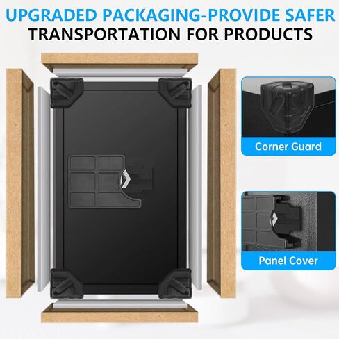 خزائن كبيرة بحجم 5.3 مكعب للاستخدام المنزلي مقاومة للحريق والماء، صندوق آمن رقمي مقاوم للحريق مع لوحة مفاتيح قابلة للبرمجة، مفاتيح احتياطية ورف قابل للإزالة، مستندات مضادة للسرقة آمنة للأشياء الثمينة الطبية in Kuwait