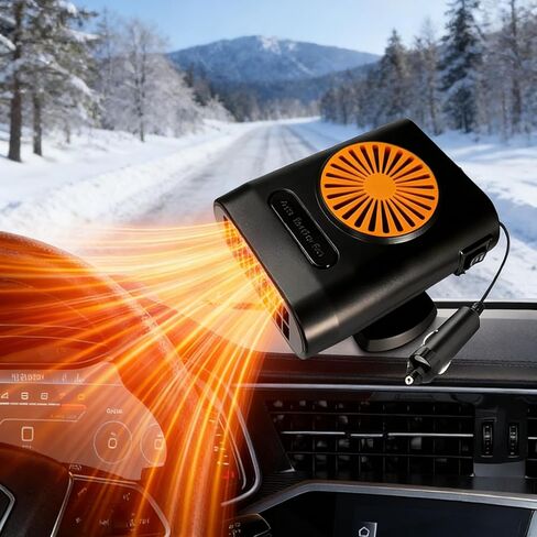 سخان سيارة، 12 فولت 200 وات تسخين سريع محمول 2 في 1 لقابس السيارة في ولاعة السجائر يدور 360 درجة in Kuwait