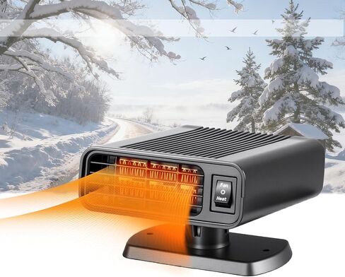 سخان سيارة 12 فولت، سخانات سيارة محمولة يمكن توصيلها بولاعة السجائر، 2 في 1 سريع التسخين والتبريد ومزيل الضباب للسيارات وسيارات الدفع الرباعي in Kuwait