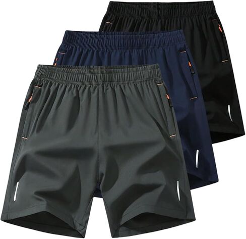 WDIRARA Men's 3 Pack Athletic Shorts Quick Dry Workout Running Gym Shorts with Pockets in Saudi Arabia