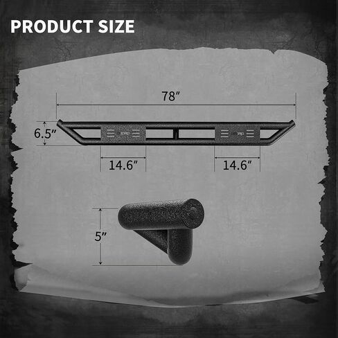 OEDRO Running Boards Side Steps Compatible with 2015-2026 Chevy Colorado/GMC Canyon Crew Cab, 6 Inch Textured Black Two Stairs Design Nerf Bars in Saudi Arabia