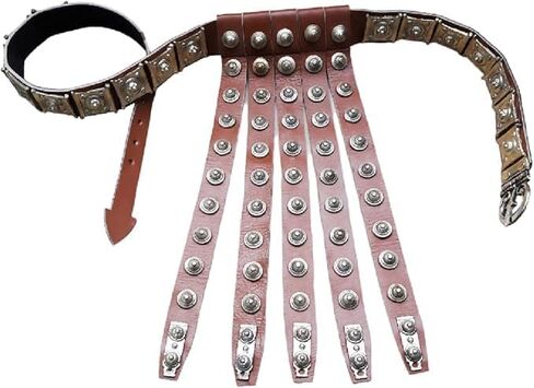 Roman Cingulum Legionnaire Leather Belt, Brown, Ancient Soldier Costume Props, Fantasy Roman Style Accessory in Saudi Arabia