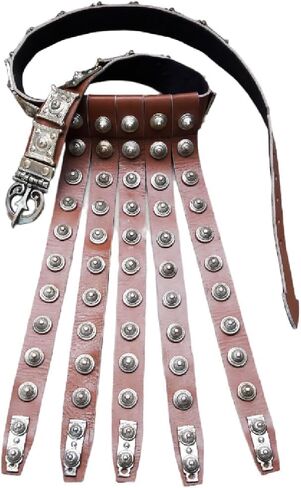 Roman Cingulum Legionnaire Leather Belt, Brown, Ancient Soldier Costume Props, Fantasy Roman Style Accessory in Saudi Arabia