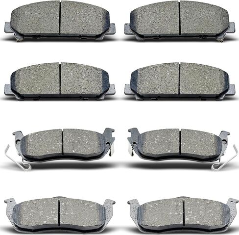 Front & Rear Ceramic Brake Pads Compatible with 2007-2010 Infiniti QX56, 2007-2015 Nissan Armada, 2008-2015 Nissan Titan in Saudi Arabia