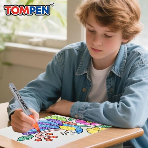 أقلام تحديد دائمة ذات طرف رفيع مكونة من 320 قطعة، 16 لونًا متنوعًا، قلم تحديد دائم مقاوم للماء مع تجفيف سريع على بطاقة عيد الحب، خشب، بلاستيك، ورق، معدن، مرآة للفصول الدراسية المكتبية in Kuwait