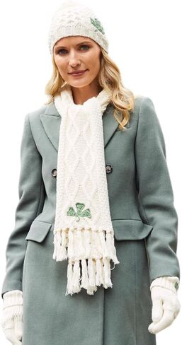 قفازات باتريك فرانسيس كريم أران شامروك للكبار، مقاس واحد، مزيج مثالي من الأناقة والنعومة، هدية أيرلندية in Kuwait