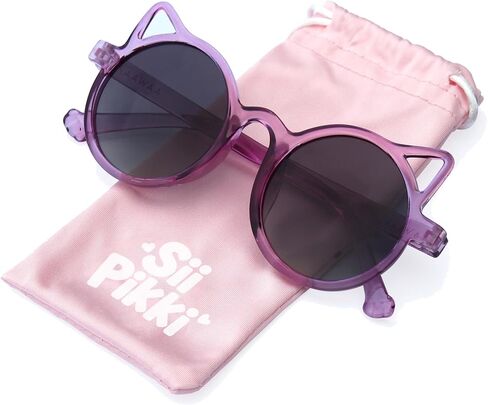 نظارات شمسية للأطفال مستقطبة للحماية من الأشعة فوق البنفسجية 400 | نظارات شمسية للأطفال الصغار بآذان القطط للأعمار من 2 إلى 8 | أفكار هدايا للبنات in Kuwait