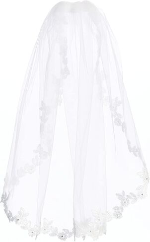 حجاب المناولة الأولى للفتيات - حجاب المناولة الأولى المقدسة للفتيات 7-16 - Velos para Primera Comunion - حجاب أبيض للأطفال in Kuwait