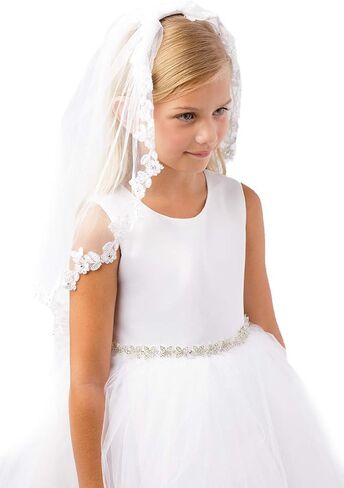 حجاب المناولة الأولى للفتيات - حجاب المناولة الأولى المقدسة للفتيات 7-16 - Velos para Primera Comunion - حجاب أبيض للأطفال in Kuwait