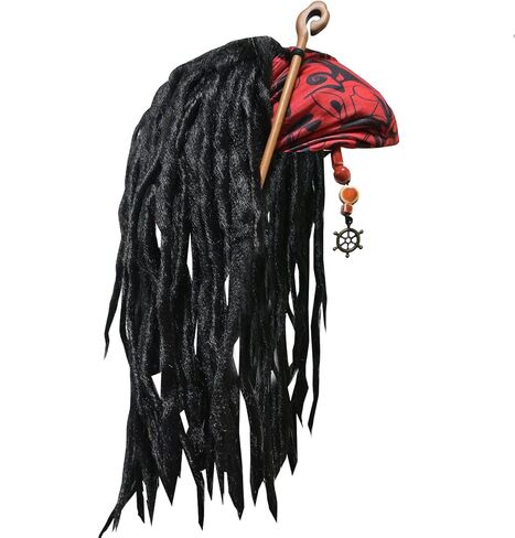 القراصنة الباروكات Dreadlock مجموعات مع باندانا الشعر الخرز الخشب المشبك الملحقات الرجال النساء هالوين الديكور الدعائم in Saudi Arabia