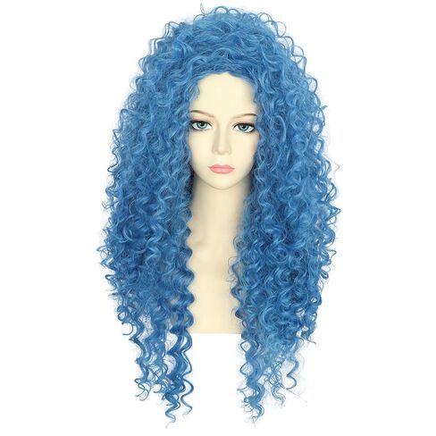 VGbeaty Adult Long Blue Curly Wig Cospaly Halloween Costume Wig in Saudi Arabia