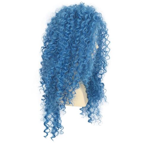 VGbeaty Adult Long Blue Curly Wig Cospaly Halloween Costume Wig in Saudi Arabia
