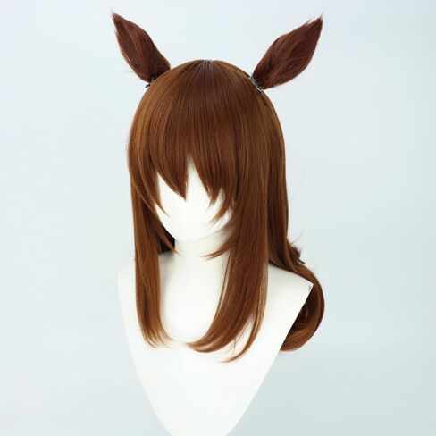Uma Musume Nakayama Festa Cosplay Wig Hair Role Play Halloween Christmas Comic Convention Costume Party Wigs + Wig Cap in Kuwait
