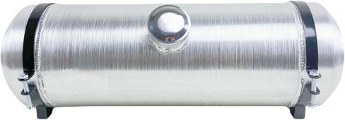 JSD 5 جالون 8 × 24 "خزان وقود مستدير من الألومنيوم مع قوس تعبئة مركزية 1/2" مخرج NPT in Saudi Arabia