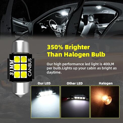 مجموعة مصابيح LED داخلية بيضاء تناسب تويوتا RAV4 2016-2018,6000K مصابيح إضاءة LED داخلية فائقة السطوع + أضواء لوحة الترخيص، 8 قطع in Saudi Arabia
