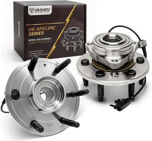Pair 515096 Front Wheel Bearing Hub Assembly, Fit for Chevy Silverado 1500 4WD 2007-2014, Tahoe 4WD 2007-2014, Suburban 1500 2007-2014, for GMC Sierra 1500 2007-2013 Yukon, 6 Lug w/ABS in Kuwait