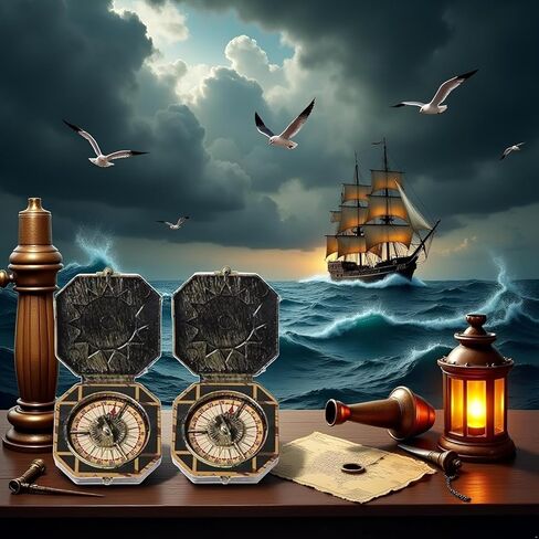 قطعتان من لعبة البوصلة المعدنية، بوصلة بحرية، زي كابتن القراصنة، لعبة الهالوين للحفلات التنكرية، ديكورات إكسسوارات بتصميم بارع، أزياء للبالغين، إكسسوارات أزياء الأولاد، الألعاب والألعاب in Kuwait