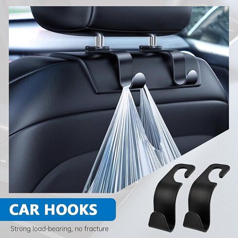 2Packs Car Seat Filler Organizer, Seat Gap Storage Box with Water Cup Holder & 4 Car-Seat Headrest Hooks, Universal fit for Most Car, for Phone, Keys, Wallet, Sunglasses and Bottles, Prevent Dropping in Kuwait