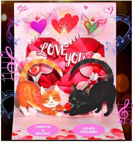 أضواء كورالوغو وبطاقة عيد الميلاد الموسيقية - تلعب أغنيتين لعيد الميلاد وأضواء الهتاف وأصوات سانتا ومشهد مفاجأة ثلاثية الأبعاد لعيد الميلاد المجيد المنبثقة هدية العيد للأطفال وصديق العائلة مع مذكرة فارغة على شكل ظرف in Kuwait