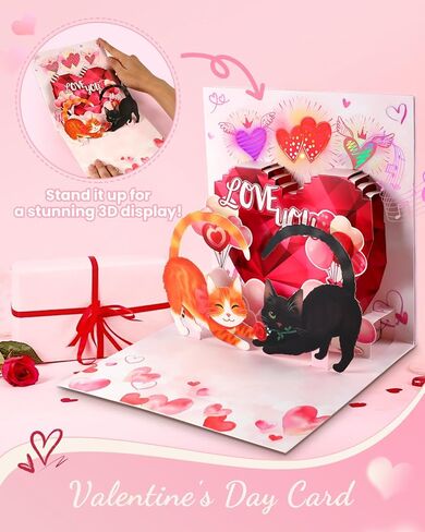 أضواء كورالوغو وبطاقة عيد الميلاد الموسيقية - تلعب أغنيتين لعيد الميلاد وأضواء الهتاف وأصوات سانتا ومشهد مفاجأة ثلاثية الأبعاد لعيد الميلاد المجيد المنبثقة هدية العيد للأطفال وصديق العائلة مع مذكرة فارغة على شكل ظرف in Kuwait