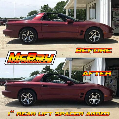 1" Lift Billet Aluminum Rear Coil Spring Spacer Set/Pair Compatible with Ford 70's-10's, Late 60's-80's GM Passenger Cars & Newer GM Trucks & SUV's - MADE IN USA in Saudi Arabia