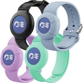 4 عبوات من حامل ميدالية Princess Cruise للأطفال والكبار، أساور معصم من السيليكون لميدالية كرنفال المحيط، مقاسين (S/M، M/L) سوار لأساسيات Princess Cruise 2026، أسود/أخضر/أرجواني/أزرق in Kuwait