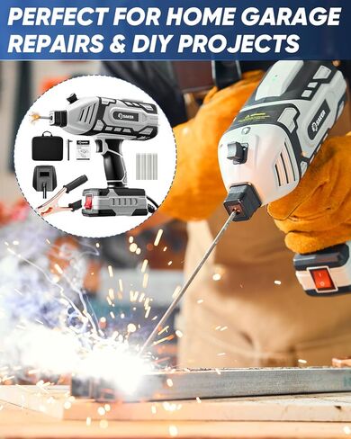 Saker Portable Electric Welding Machine,110V Portable Welder Handheld with IGBT Inverter 5 Variable Current Adjustment, ARC Welder Gun, Fits for 3/32" Wire Rods (Grey) in Kuwait