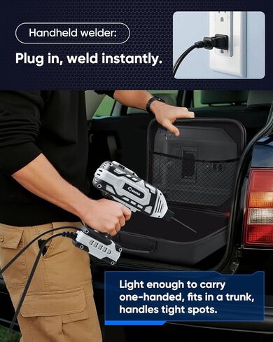 Saker Portable Electric Welding Machine,110V Portable Welder Handheld with IGBT Inverter 5 Variable Current Adjustment, ARC Welder Gun, Fits for 3/32" Wire Rods (Grey) in Kuwait