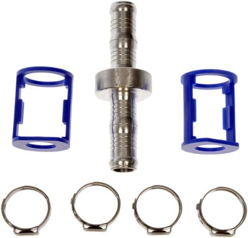 KarParts360 Air Conditioning Line Connector | Aluminum, Plastic, Steel | Barrel End 1 Type | Hose Barb Fitting Attachment End Type 1 and 2 | 1 Connection | 27 Millimeters End 1 Outside Diameter in Saudi Arabia