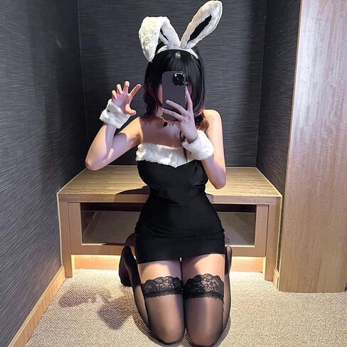 sexy bunny outfit lingerie for women playboy Bunny Girl costume Senpai Cosplay adult Maid Outfits Underwear Anime One Piece Bodysuit slip dress Babydoll Roleplay ears Christmas set black in Saudi Arabia