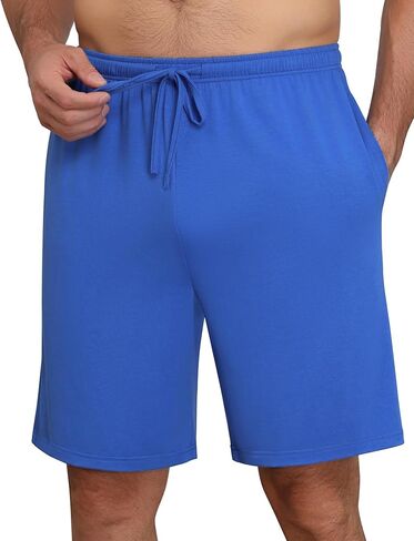 Ekouaer Mens Pajama Shorts Bamboo Viscose Breathable Soft Sleep Short Elastic Waist 2026 Lounge PJ Short with Pockets in Saudi Arabia