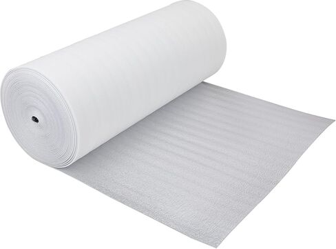 Reflective Insulation Roll Radiant Barrier Wall Roll White Foam Thermal Metal Foil Ceiling Attic RV Floor House Pole Barn Building Heat Cold AD5-5MM R8-24 (24INCH X 10FT) in Saudi Arabia
