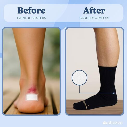 مجموعة من 3 جوارب مضادة للبثور من SHEZZA - كعب مبطن، راحة مسامية، فيروسية على TikTok، للجنسين in Kuwait