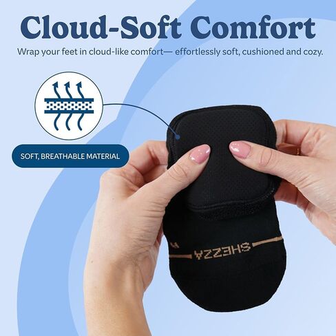 مجموعة من 3 جوارب مضادة للبثور من SHEZZA - كعب مبطن، راحة مسامية، فيروسية على TikTok، للجنسين in Kuwait