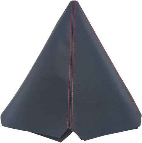 غطاء غبار لمقبض ناقل الحركة العالمي للسيارة، غطاء حذاء التحول، مصنوع من جلد البولي يوريثان الأسود مع درزات سوداء وزرقاء (أحمر) in Kuwait